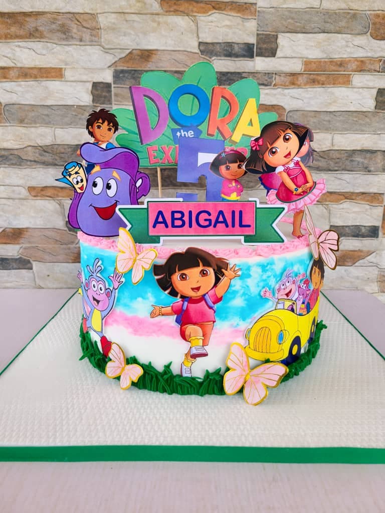 Dora The Explorer Themed Birthday Cake 